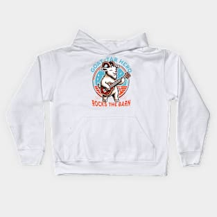 Guitar Playing Goat Kids Hoodie